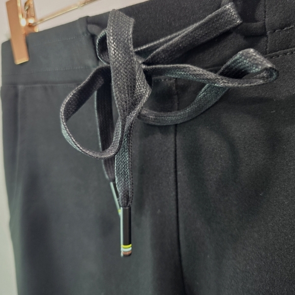 Betabrand Pants Womens XS Regular Crop Black Soho Chelsea Skinny High Rise Tie - Picture 10 of 13